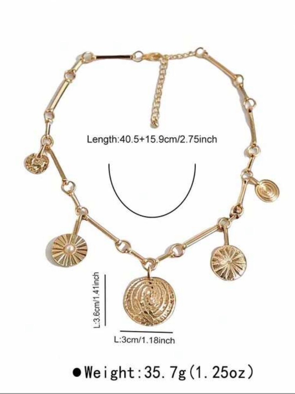 Orlisse Coin Relic Necklace - Picture 5 of 5